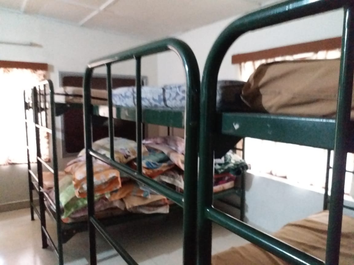 dormitory bed view